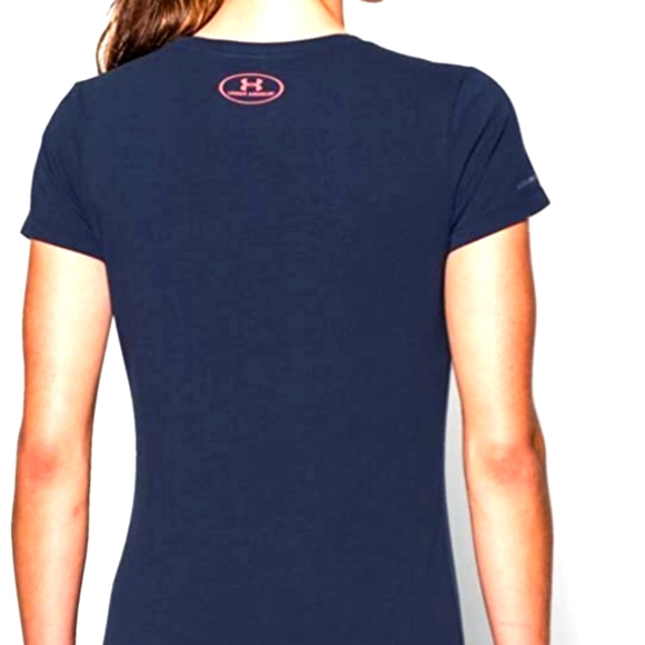 Black Under Armour Tee-Shirt with Pink Camo Logo - Picture 4 of 6